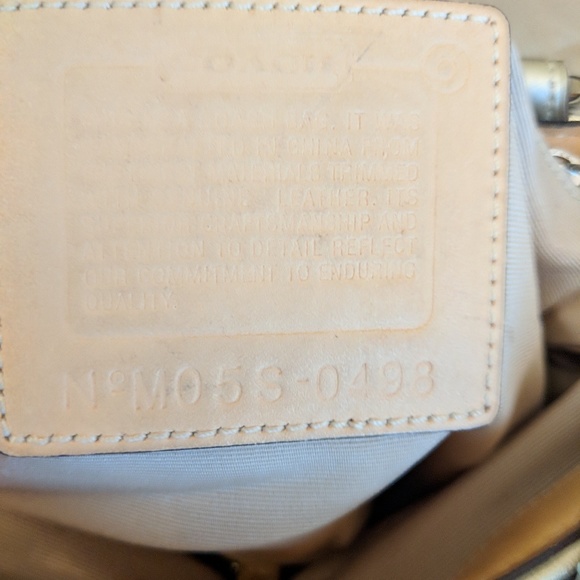 Tan and gold Coach purse - Picture 4 of 6